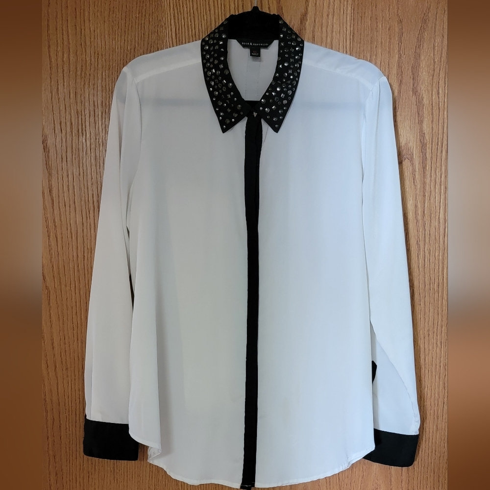 Rock & Republic Sheer Blouse | Size XL
